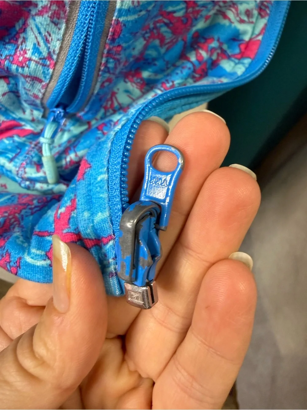 vivva by lululemon One Two Punch Reversible Jacket | Girls Sz 4 | Blue Tropics
